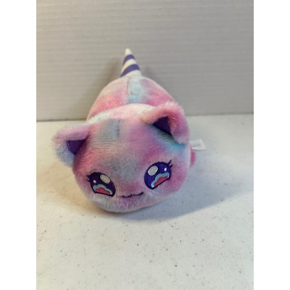 Aphmau MeeMeows Mystery Plush Unicorn Cat Pink Blue Tie Dye 6 Inch Toy